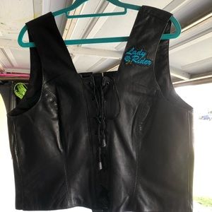 Women’s leather vest
